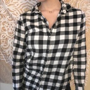 H&M Black & White plaid shirt